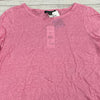 Ralph Lauren Pink Long Sleeve Shirt Blouse Sheer Trim Women Size L NEW
