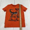 Jumping Beans Orange Dinosaur Graphic Print Short Sleeve Tee Boys Size 5