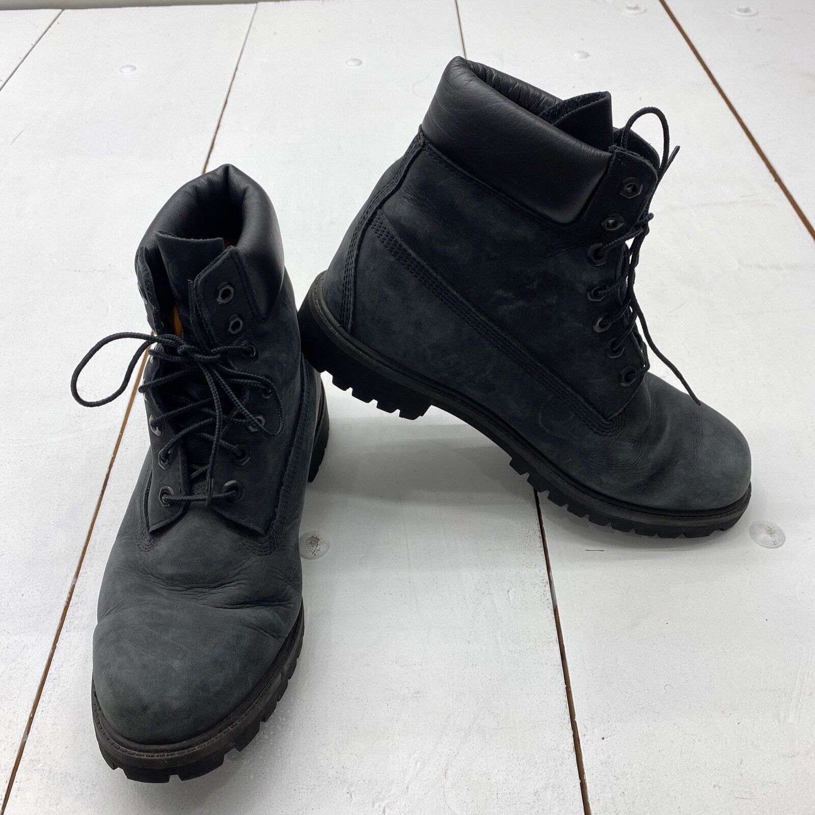 Timberland Boots 10073 Black Premium Nubuck Leather Waterproof Mens Size 10*