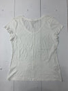 Banana Republic Womens White Short Sleeve Shirt Size XL