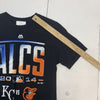 Majestic Kid’s Black T Shirt Size Large (14-16) ALCS 2014 KC Royals v Orioles