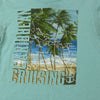 Vintage Caribbean Sea Foam Green Short Sleeve Graphic T-Shirt Adult Size M Delta