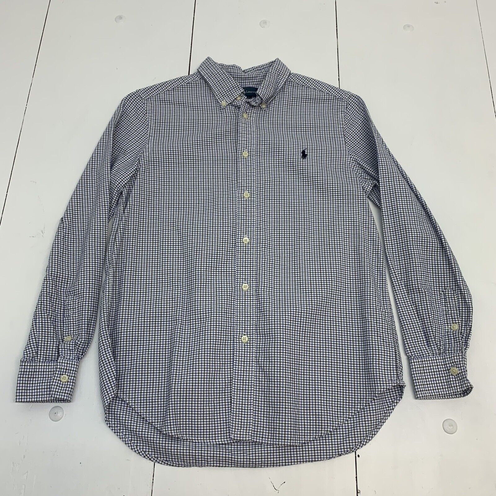 Kids Ralph Lauren White Long Sleeve Button Up Size Large