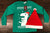 Live And Tell T-Rex Green Long Sleeve Shirt/Santa Hat Set Size XLarge New*