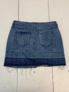 Pacsun Women’s Skirt Size 28 Blue Denim Two Tone Mini Distressed Hem