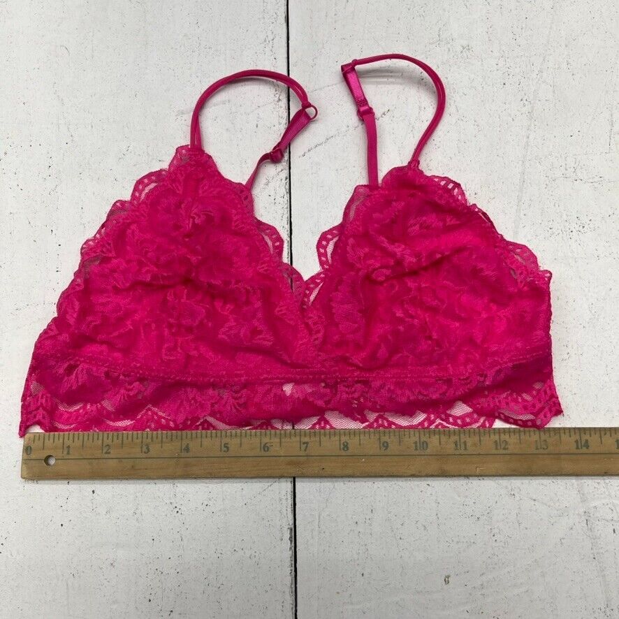 Hot Pink Lace Bralette Women's Size Large NEW - beyond exchange