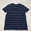 Cat &amp; Jack Navy Blue Striped Short Sleeve T-Shirt Boys Size X-Large (14) NEW