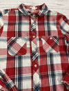 Levi’s Youth Boys Red Plaid Long Sleeve Button Up Size Small