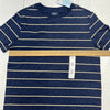 Cat &amp; Jack Navy Blue Striped Short Sleeve T-Shirt Boys Size X-Large (14) NEW