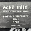 Eckō Unltd Half Cushion Crew 6 Pack Socks Boys Size Small 9-2.5 NEW