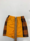 Boys Yellow Black Side Plaid Athletic Shorts Size 3-4Y