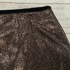 Tory Burch Copper Metallic Brandy Skirt Back Zip Women Size 12 NEW