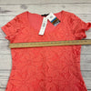 Tiana B Coral Lace Floral Short Sleeve Dress Women’s Size Small New