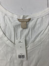 Banana Republic Womens White Short Sleeve Shirt Size XL