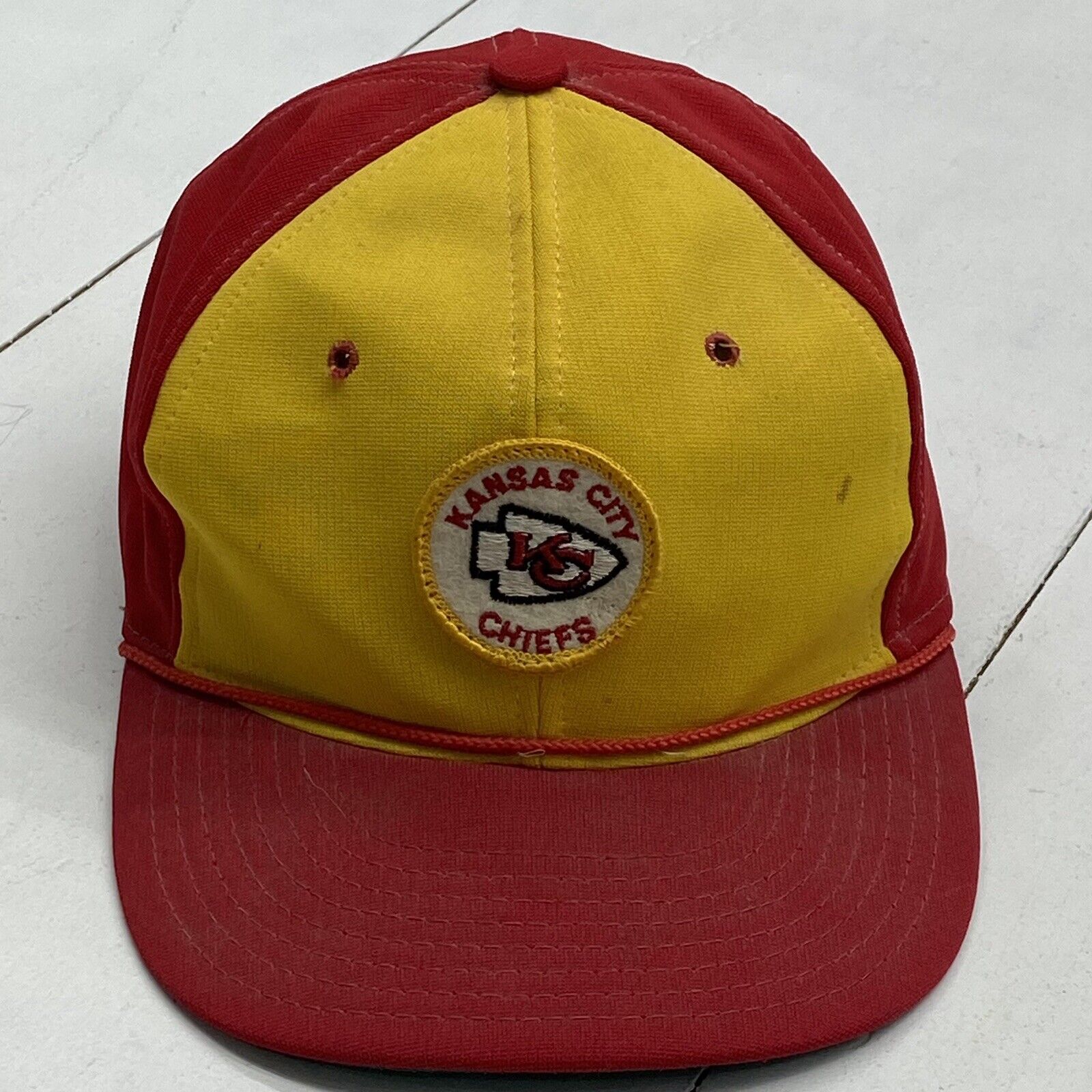 Vintage Kansas City Chiefs Hat Sports Specialties Cap Snapback Red Yellow