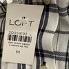 Loft White Blue Plaid Long Sleeve Button Up Blouse Shirt Women Size M NEW