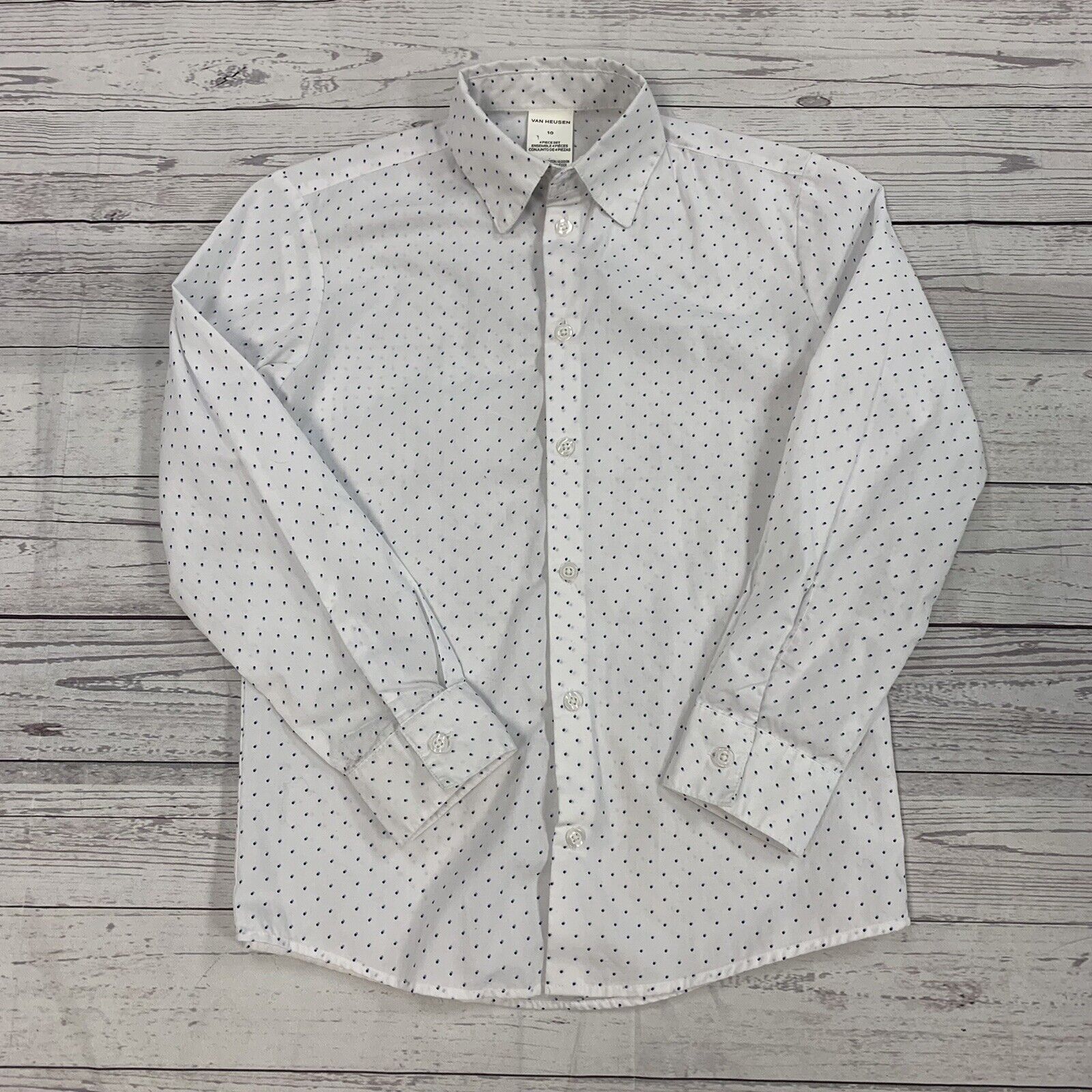 Van Huesen White Button Up Boys Size 10