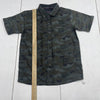 Nomad Green Camo Button Down Short Sleeve Polo Youth Boys Size XL