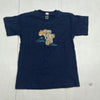 Punch Design Navy Blue Animal Embroidered T Shirt Youth Size 6