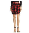 Pistola Womens Emilie Red Plaid Tie-Front Mini A-Line Skirt Size Large