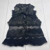 Yoshi Yoshi By PJ Black Green Knit Button Front Cardigan Vest Women’s Size 4