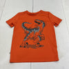 Jumping Beans Orange Dinosaur Graphic Print Short Sleeve Tee Boys Size 5