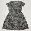Old Navy Gray Shor Sleeve Leopard Print Knit Dress Women’s Size Medium NEW
