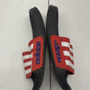 Adidas Red Stripe Slides Youth Boys Size 4