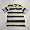 The Children’s Place Yellow &amp; Blue Striped Short Sleeve Polo Boys Size Medium