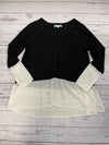 She And Sky Black Long Sleeve With Sheer Trim Women’s Size Small