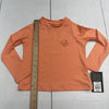 Art Class Orange Long Sleeve Swim Top Youth Kids Size XS 4/5 New