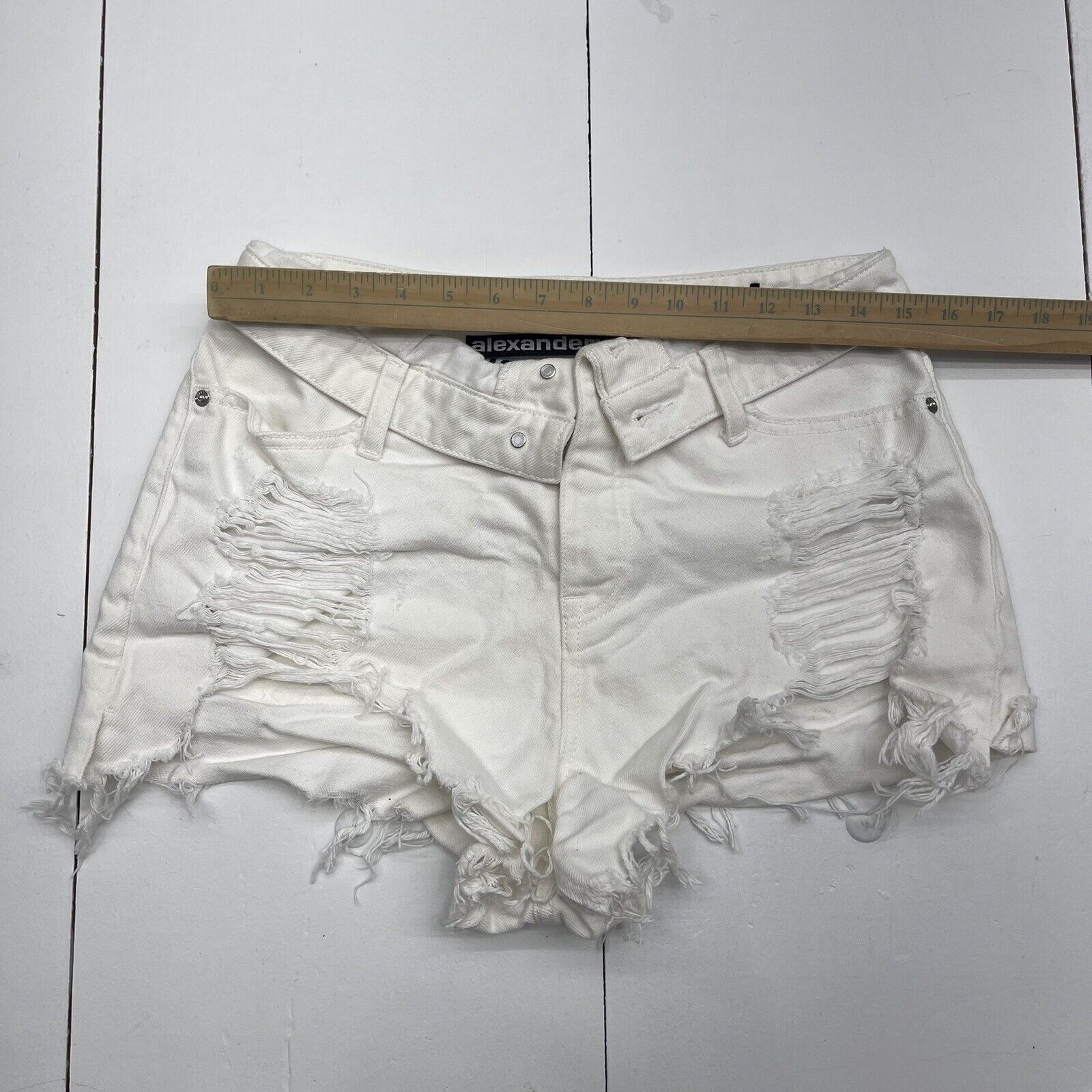 Alexander Wang White Pleated Shorts