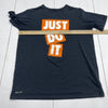 Nike Dri Fit Black Graphic Just Do It Short Sleeve T Shirt Boys Size XL