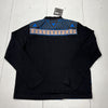 Sport Wear Black &amp; Blue Tribal Print Long Sleeve T-Shirt Boys Size Small NEW