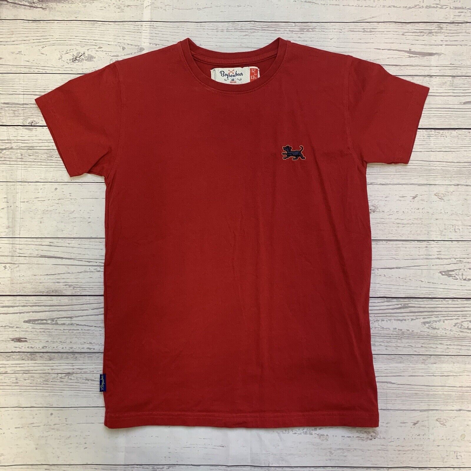 Boys Boysenbear Red Short Sleeve Shirt size Large