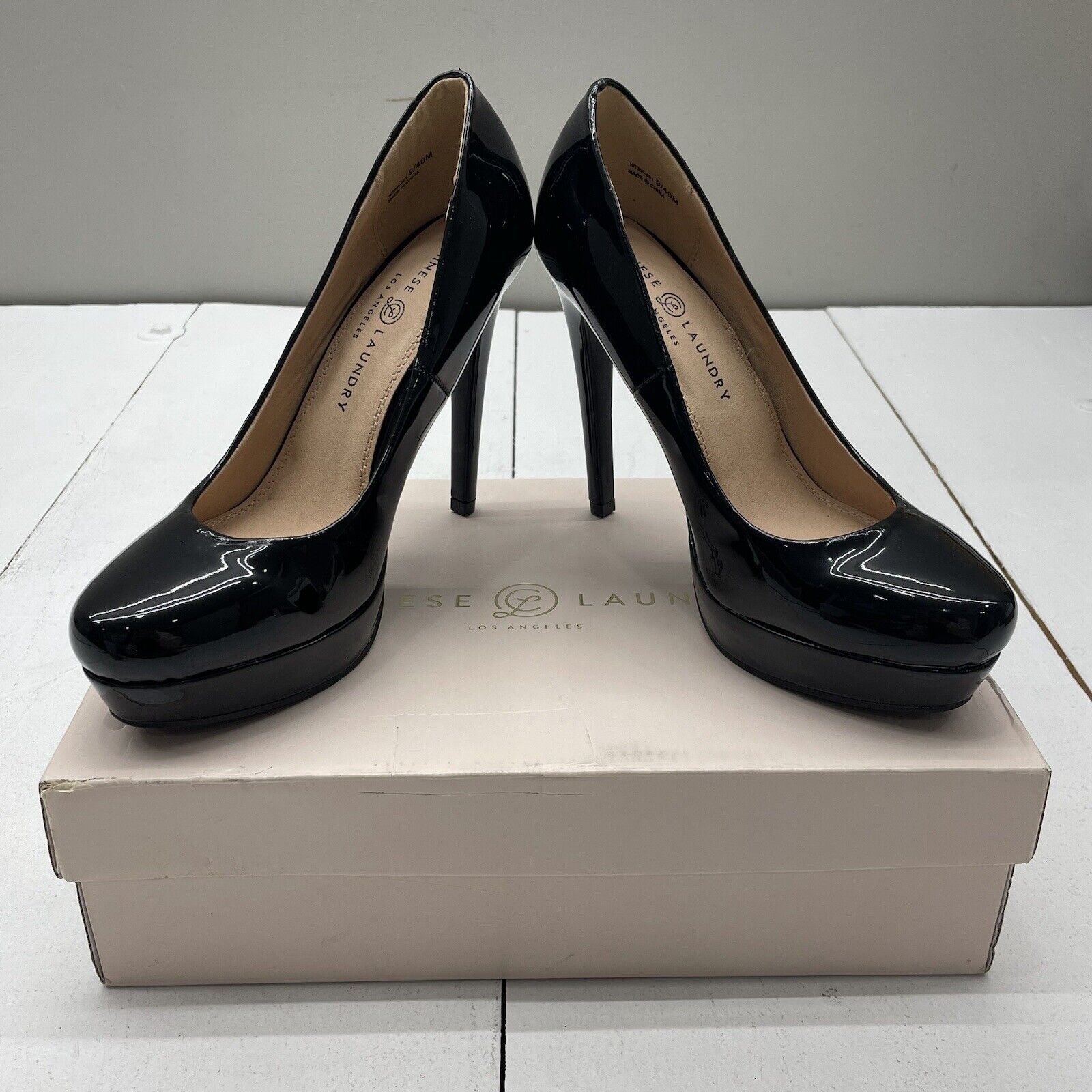 Yves Saint Laurent Black Patent Leather Open Toe Tribute Too Heels Size  9/39.5 - Yoogi's Closet