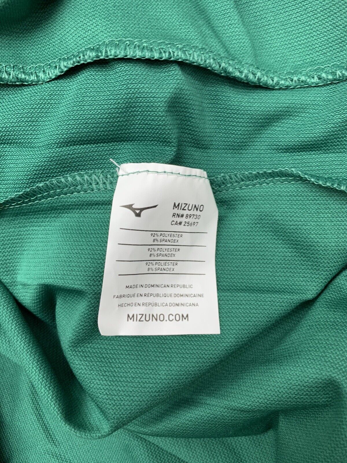 Mizuno Womens Green Long Sleeve Athletic Shirt Size Small