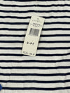 Ralph Lauren White And Blue Striped 3/4 Sleeve T Shirt Women’s Size PS