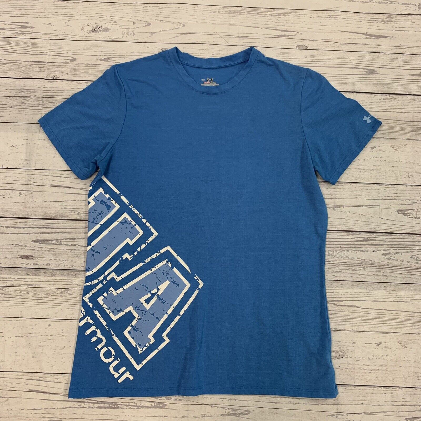 Under Armour Blue Short Sleeve Boys Size Medium