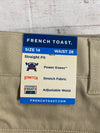 French Toast Boys Girls Khaki Straight Fit Pant Adjustable 28W SIZE 14 NWT