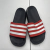 Adidas Red Stripe Slides Youth Boys Size 4