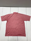 Alan Flusser Golf Mens Pink Striped Polo Short Sleeve Size XL