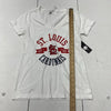 GIII White St.Louis Cardinals Graphic Print V-NeckT-Shirt Women&#39;s Size Medium