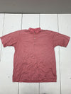 Alan Flusser Golf Mens Pink Striped Polo Short Sleeve Size XL