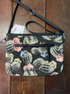 Jessica Simpson New Rio Cactus Canvas Crossbody Black Purse New NWT