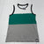 H&M White Green Gray Color Block Stripe Tank Top Youth Boys Size 14 New