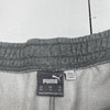 Puma Gray Embossed Logo Fleece Sweatpant Shorts Mens Size XL