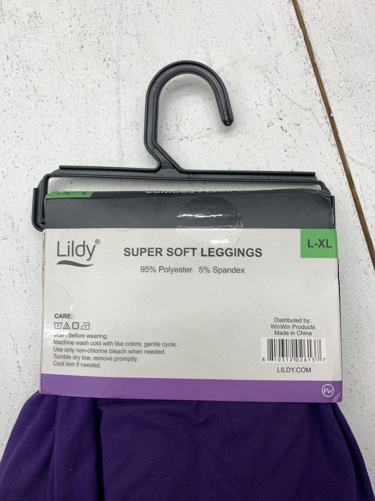 Lildy Womens Purple Super Soft Leggings Size L-XL - beyond exchange
