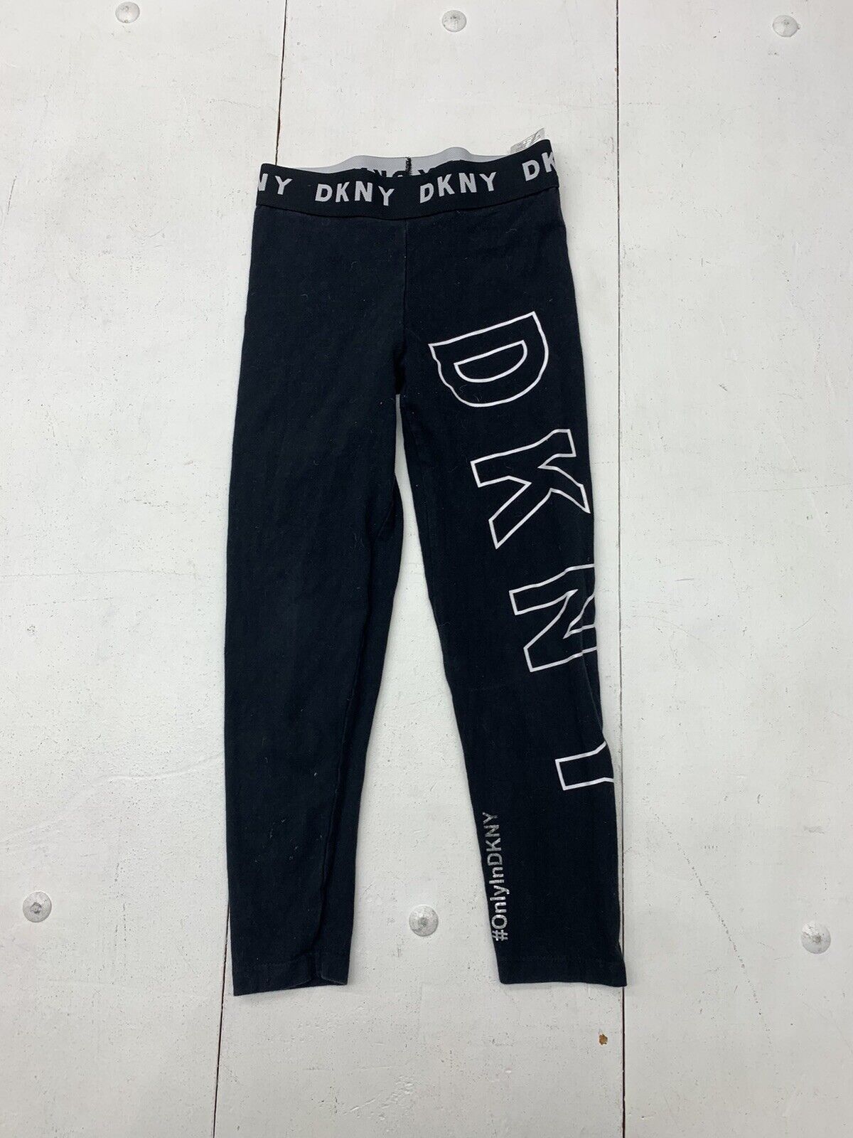 DKNY Sport Black Logo 7/8 Leggings Women's Size Medium - beyond exchange