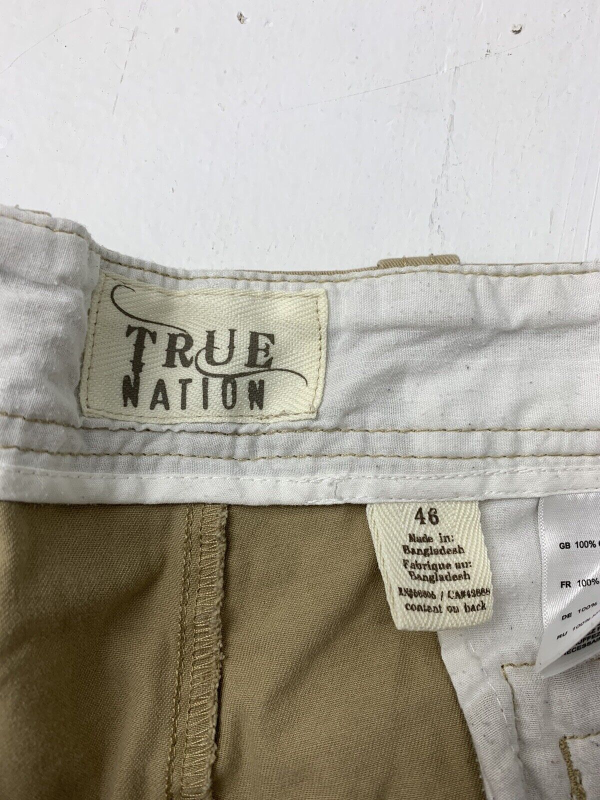 True Nation Mens Tan Cargo Shorts Size 46 - beyond exchange